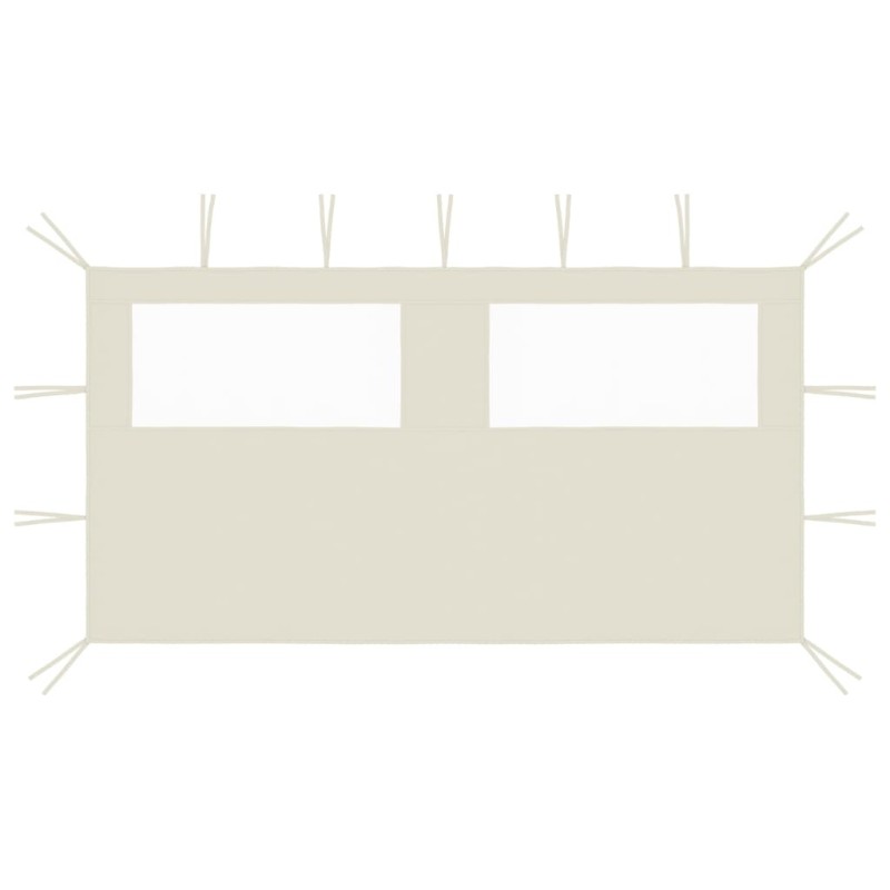 Pavillon-Seitenwand mit Fenstern 4x2 m Creme Pavillon-Seitenwand mit Fenstern 4x2 m Creme