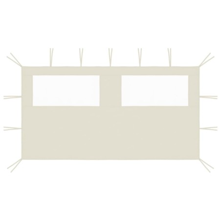 Pavillon-Seitenwand mit Fenstern 4x2 m Creme