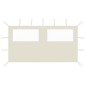 Pavillon-Seitenwand mit Fenstern 4x2 m Creme Pavillon-Seitenwand mit Fenstern 4x2 m Creme
