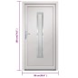 vidaXL Haustür Weiß 98x190 cm PVC vidaXL Haustür Weiß 98x190 cm PVC