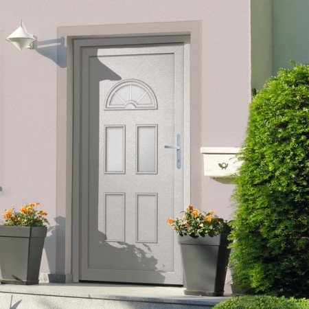 vidaXL Haustür Weiß 88x190 cm PVC