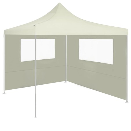 Pavillon-Seitenwand mit Fenstern 4x2 m Creme