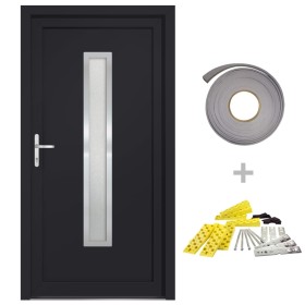 vidaXL Haustür Anthrazit 98x200 cm PVC
