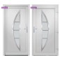 vidaXL Haustür Weiß 88x200 cm PVC vidaXL Haustür Weiß 88x200 cm PVC