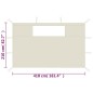 vidaXL Pavillon-Seitenwände mit Fenstern 2 Stk. Creme vidaXL Pavillon-Seitenwände mit Fenstern 2 Stk. Creme
