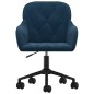 vidaXL Bürostuhl Drehbar Blau Samt vidaXL Bürostuhl Drehbar Blau Samt