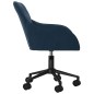 vidaXL Bürostuhl Drehbar Blau Samt vidaXL Bürostuhl Drehbar Blau Samt