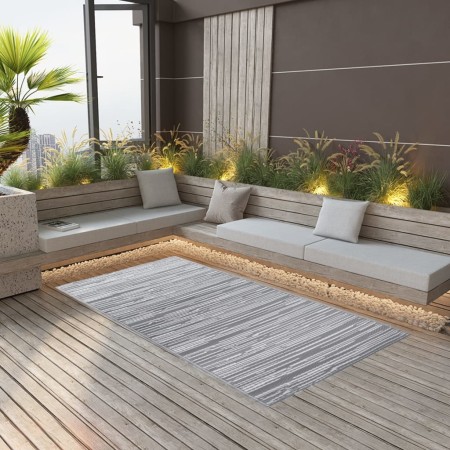 vidaXL Outdoor-Teppich Grau 120x180 cm PP