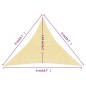vidaXL Sonnensegel 160 g/m² Beige 6x6x6 m HDPE vidaXL Sonnensegel 160 g/m² Beige 6x6x6 m HDPE