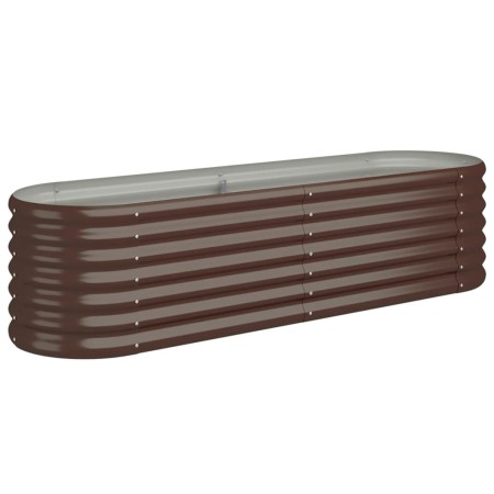 vidaXL Hochbeet Pulverbeschichteter Stahl 152x40x36 cm Braun