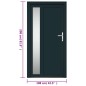 vidaXL Haustür Anthrazit 108x208 cm PVC vidaXL Haustür Anthrazit 108x208 cm PVC