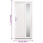 vidaXL Haustür Weiß 98x200 cm PVC vidaXL Haustür Weiß 98x200 cm PVC