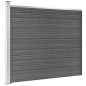 Zaunelement Set WPC 699x146 cm Schwarz Zaunelement Set WPC 699x146 cm Schwarz