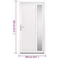 vidaXL Haustür Weiß 108x208 cm PVC vidaXL Haustür Weiß 108x208 cm PVC