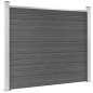 Zaunelement Set WPC 699x146 cm Schwarz Zaunelement Set WPC 699x146 cm Schwarz