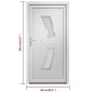 vidaXL Haustür Weiß 98x200 cm PVC vidaXL Haustür Weiß 98x200 cm PVC
