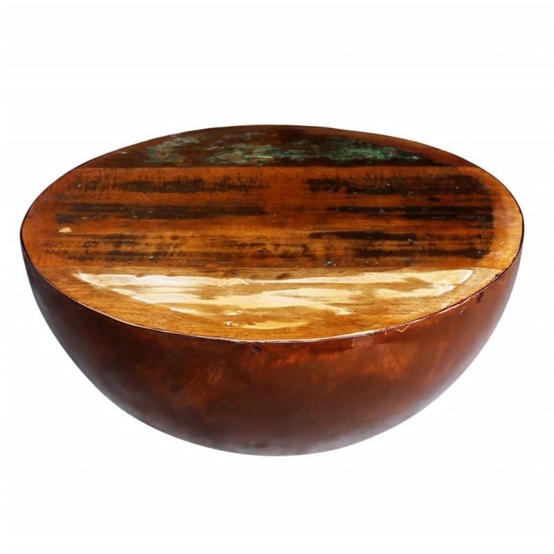 vidaXL Couchtisch Halbkugel mit Stahlboden Altholz vidaXL Couchtisch Halbkugel mit Stahlboden Altholz