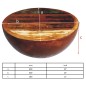 vidaXL Couchtisch Halbkugel mit Stahlboden Altholz vidaXL Couchtisch Halbkugel mit Stahlboden Altholz