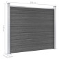 Zaunelement Set WPC 699x146 cm Schwarz Zaunelement Set WPC 699x146 cm Schwarz