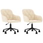 vidaXL Esszimmerstühle 2 Stk. Drehbar Creme Samt vidaXL Esszimmerstühle 2 Stk. Drehbar Creme Samt
