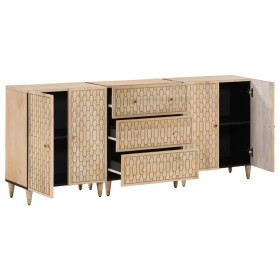vidaXL Beistellschränke 3 Stk. 60x33x75 cm Massivholz Mango