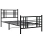 vidaXL Bettgestell mit Kopf- und Fußteil Metall Schwarz 107x203 cm vidaXL Bettgestell mit Kopf- und Fußteil Metall Schwarz 107x203 cm
