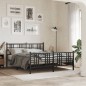 vidaXL Bettgestell mit Kopf- und Fußteil Metall Schwarz 150x200 cm vidaXL Bettgestell mit Kopf- und Fußteil Metall Schwarz 150x200 cm