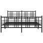 vidaXL Bettgestell mit Kopf- und Fußteil Metall Schwarz 150x200 cm vidaXL Bettgestell mit Kopf- und Fußteil Metall Schwarz 150x200 cm
