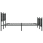 vidaXL Bettgestell mit Kopf- und Fußteil Metall Schwarz 150x200 cm vidaXL Bettgestell mit Kopf- und Fußteil Metall Schwarz 150x200 cm