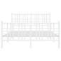 vidaXL Bettgestell mit Kopf- und Fußteil Metall Weiß 140x200 cm vidaXL Bettgestell mit Kopf- und Fußteil Metall Weiß 140x200 cm