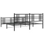 vidaXL Bettgestell mit Kopf- und Fußteil Metall Schwarz 180x200 cm vidaXL Bettgestell mit Kopf- und Fußteil Metall Schwarz 180x200 cm