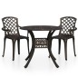 vidaXL 3-tlg. Bistro-Set Aluminiumguss Bronzen vidaXL 3-tlg. Bistro-Set Aluminiumguss Bronzen