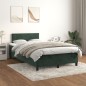 vidaXL Boxspringbett mit Matratze Dunkelgrün 120x190 cm Samt vidaXL Boxspringbett mit Matratze Dunkelgrün 120x190 cm Samt