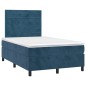 vidaXL Boxspringbett mit Matratze Dunkelblau 120x190 cm Samt vidaXL Boxspringbett mit Matratze Dunkelblau 120x190 cm Samt