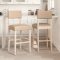 vidaXL Barstühle 2 Stk. Massivholz Gummibaum und Kunstleder vidaXL Barstühle 2 Stk. Massivholz Gummibaum und Kunstleder