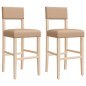 vidaXL Barstühle 2 Stk. Massivholz Gummibaum und Kunstleder vidaXL Barstühle 2 Stk. Massivholz Gummibaum und Kunstleder