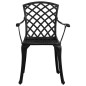 3-tlg. Bistro-Set Aluminiumguss Schwarz 3-tlg. Bistro-Set Aluminiumguss Schwarz