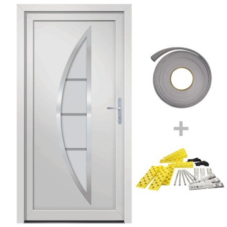 vidaXL Haustür Weiß 98x200 cm PVC