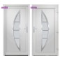 vidaXL Haustür Weiß 98x200 cm PVC vidaXL Haustür Weiß 98x200 cm PVC
