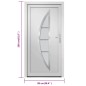 vidaXL Haustür Weiß 98x200 cm PVC vidaXL Haustür Weiß 98x200 cm PVC