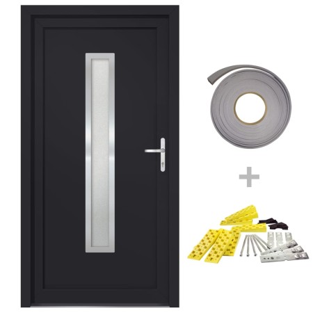 vidaXL Haustür Anthrazit 98x190 cm PVC