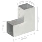 vidaXL Pfostenverbinder L-Form Verzinktes Metall 91 x 91 mm vidaXL Pfostenverbinder L-Form Verzinktes Metall 91 x 91 mm