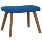 vidaXL Schaukelstuhl mit Hocker Samt Blau vidaXL Schaukelstuhl mit Hocker Samt Blau