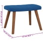 vidaXL Schaukelstuhl mit Hocker Samt Blau vidaXL Schaukelstuhl mit Hocker Samt Blau