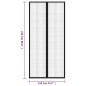 vidaXL Fliegengitter-Türvorhänge 2 Stk. Magnet Schwarz 220x110 cm vidaXL Fliegengitter-Türvorhänge 2 Stk. Magnet Schwarz 220x110 cm