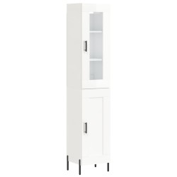 Highboard Hochglanz-Weiß 34,5x34x180 cm Holzwerkstoff