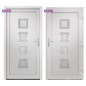 vidaXL Haustür Weiß 108x208 cm PVC vidaXL Haustür Weiß 108x208 cm PVC