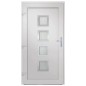 vidaXL Haustür Weiß 108x200 cm PVC