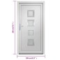 vidaXL Haustür Weiß 108x200 cm PVC