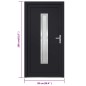 vidaXL Haustür Anthrazit 98x208 cm PVC vidaXL Haustür Anthrazit 98x208 cm PVC